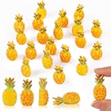 20 Pieces 3D Tiny Pineapple for Dollhouse Micro Resin Fruit Mini Things for Fairy Garden Micro Landscaping Decoration