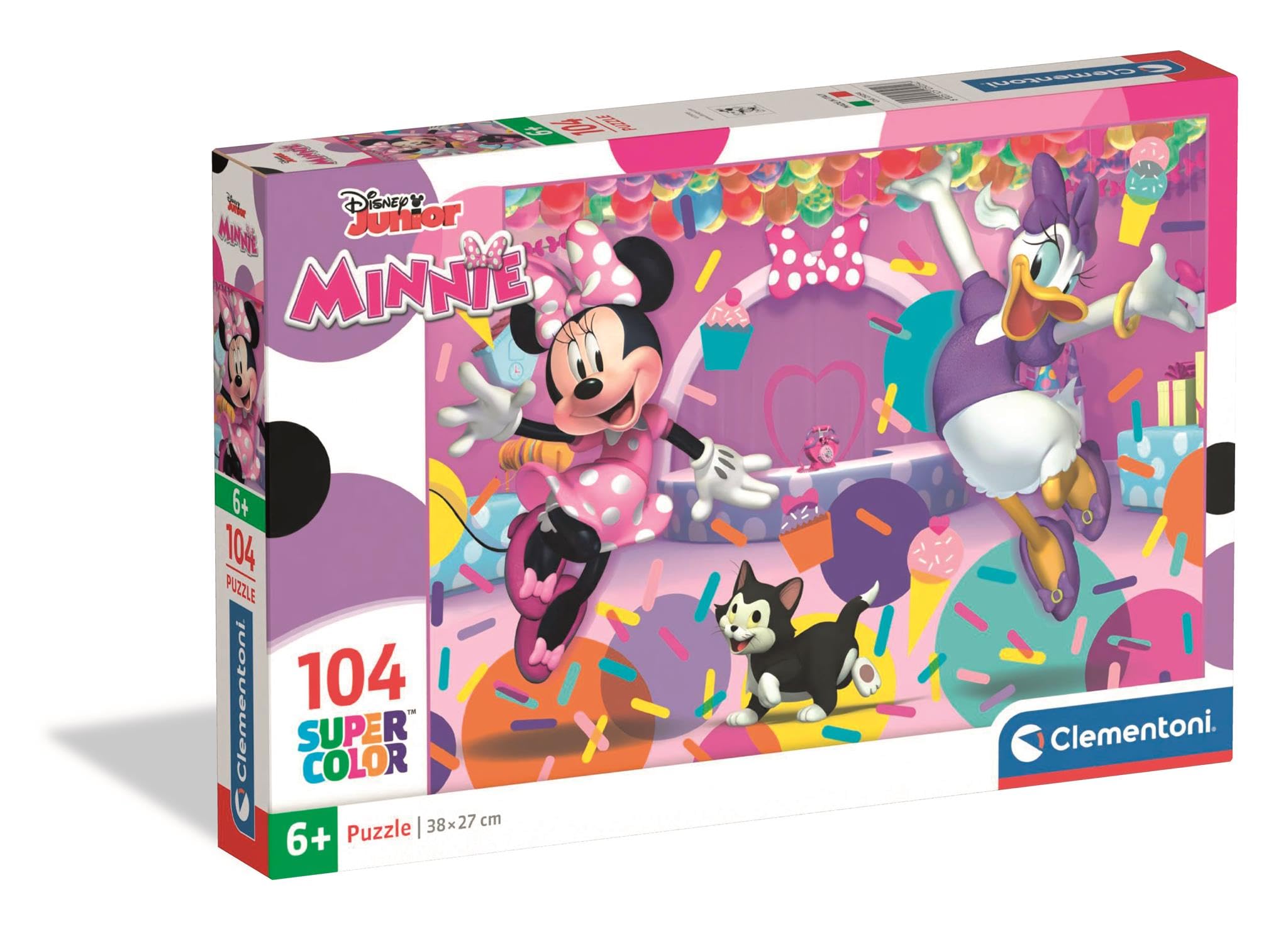 Clementoni Puzzle 104 pieces, Disney Minnie, Puzzle for Kids 6+ Years, Made in Italy, 25054