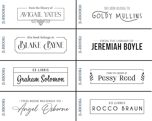 Miniatura 8 de Sello personalizado para libros de biblioteca | Sello autoentintado personalizado para amantes de los libros y bibliotecarios | Sello de biblioteca