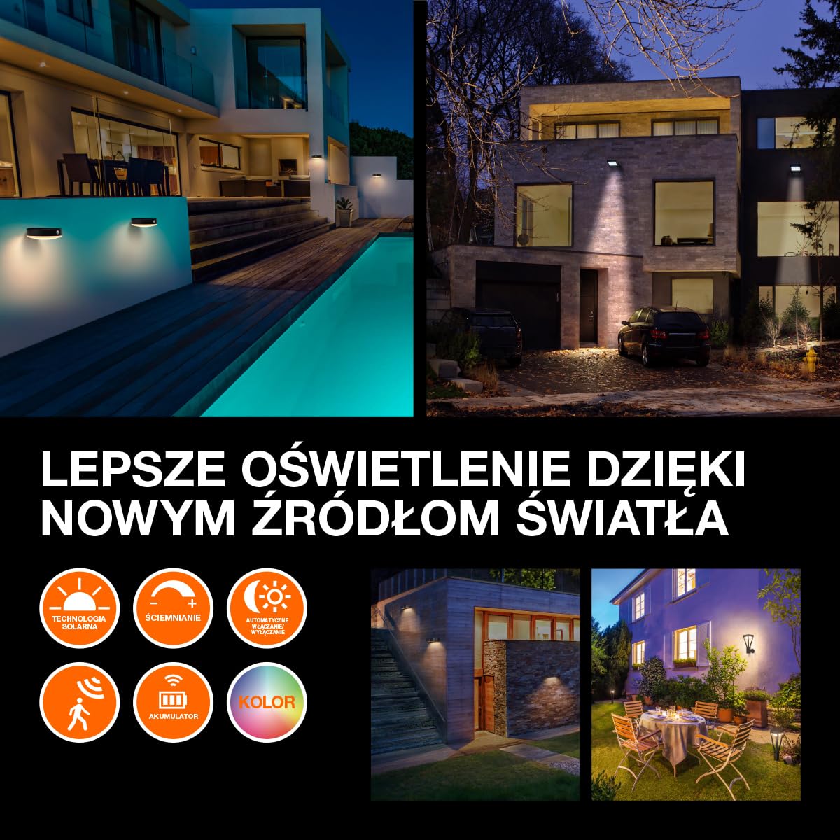 Ledvance, LEDVANCE ENDURA Flood Solar naświetlacz LED, 10 W, zasilany energią słoneczną, wbudowany czujnik, zimnobiałe światło, pilot zdalnego sterowania, baterii do 4 godzin pełnej jasności, IP65
