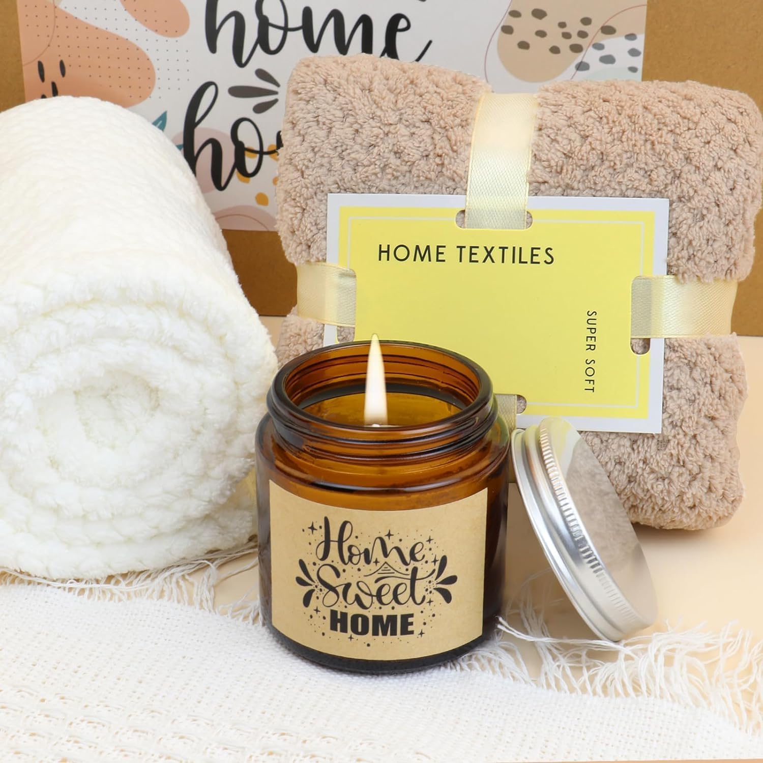 House Warming Gifts Basket New Home, 12 Pcs Closing Gift for Home Buyers