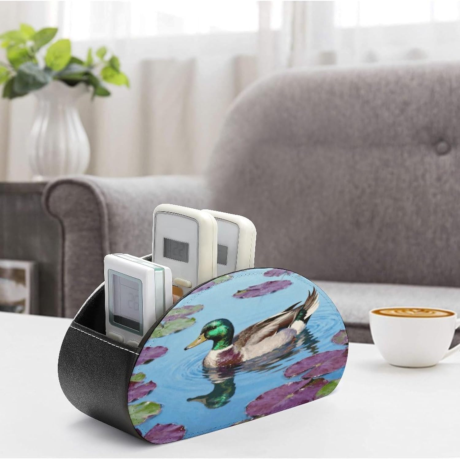 Mallard on Water Lily Remote Control Holder with 5 Compartments image 4