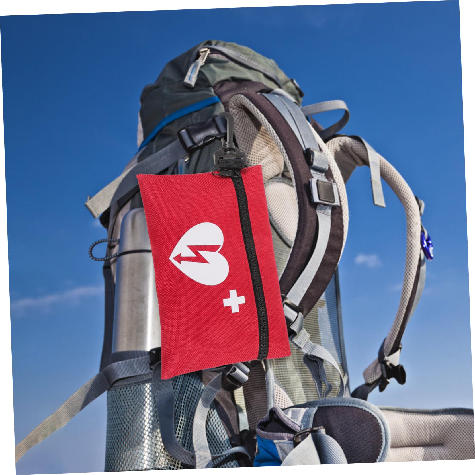 SHINEOFI 5 Piezas Mochila Con Hebilla Para Supervivencia Al Aire y Kit De Emergencia De Primeros Auxilios Para Prevención De Epidemias Bolsa De Medicina Al Aire Largo Paño