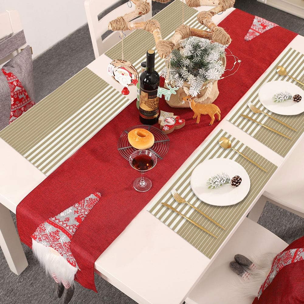 Up To 40% OFF UMORNING Placemats for Dinner Table 8 Packs Washable Easy to Clean PVC Placemat for Kitchen Table Heat-Resistant Woven Vinyl Table Mats (Brown Strips) New Deal UMORNING Placemats for Dinner Table 8 Packs Washable Easy to Clean PVC Placemat for Kitchen Table Heat-Resistant Woven Vinyl Table Mats (Brown Strips)