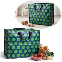 LS-LebenStil XXL Jumbo Bag Blau Spotlight Gepunktet Recycelt Allzwecktasche