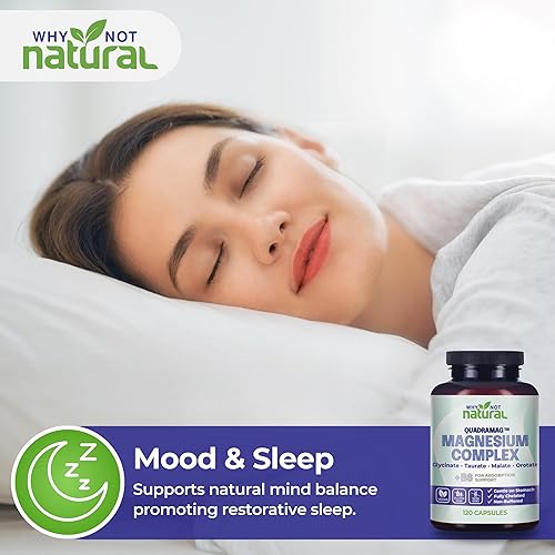 Miniatura 3 de Suplemento Complejo de Magnesio 4 en 1 - Mezcla de glicinato, taurato, malato y orotato - 300 mg por porción, 120 cápsulas