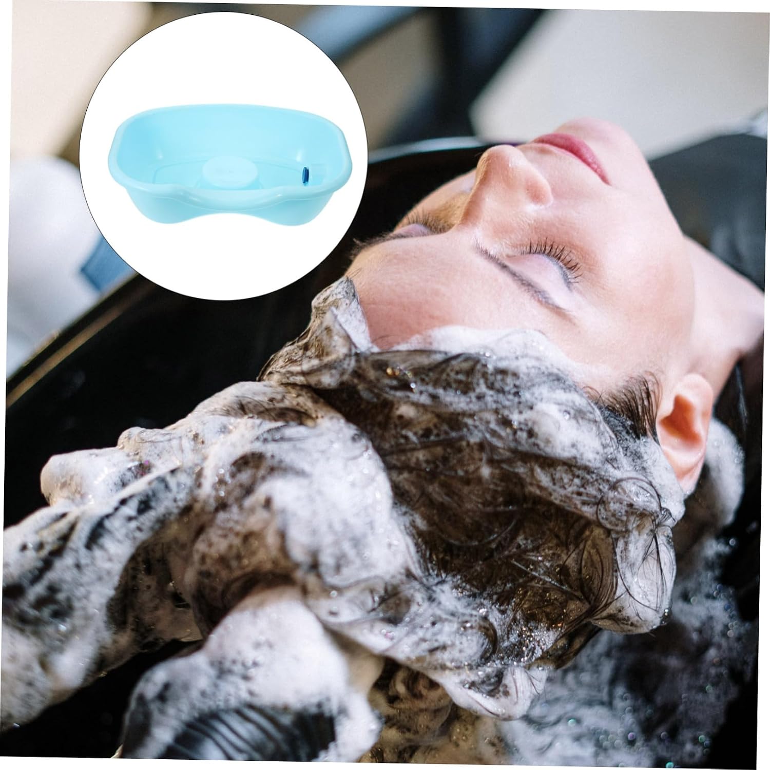 Portable Hair Washing Basin for Elderly and Disabled Reusable Bedside Shampoo Bowl for Adults Pregnant Women and Bedridden Patients with Convenient Water Drainage Lightweight and