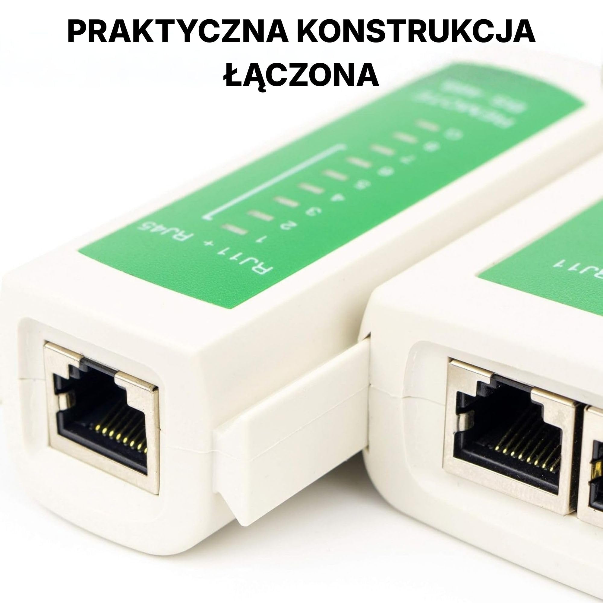 Incutex Tester Kabli Sieciowych RJ11 RJ12 RJ45 ISDN LAN Kabel Sieciowy, Kabel Krosowy CAT6 CAT7 CAT8 Tester Okablowania, Tester Ciągłości Obwodów Elektrycznych