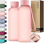 KIVY Slim Water Bottle 22oz [Lightweight & Shatterproof] - Reusable Tritan Water Bottle - Leak Proof Bottle for Women & Men - Water bottle no straw - Dishwasher Safe Water Bottle BPA Free - Pink