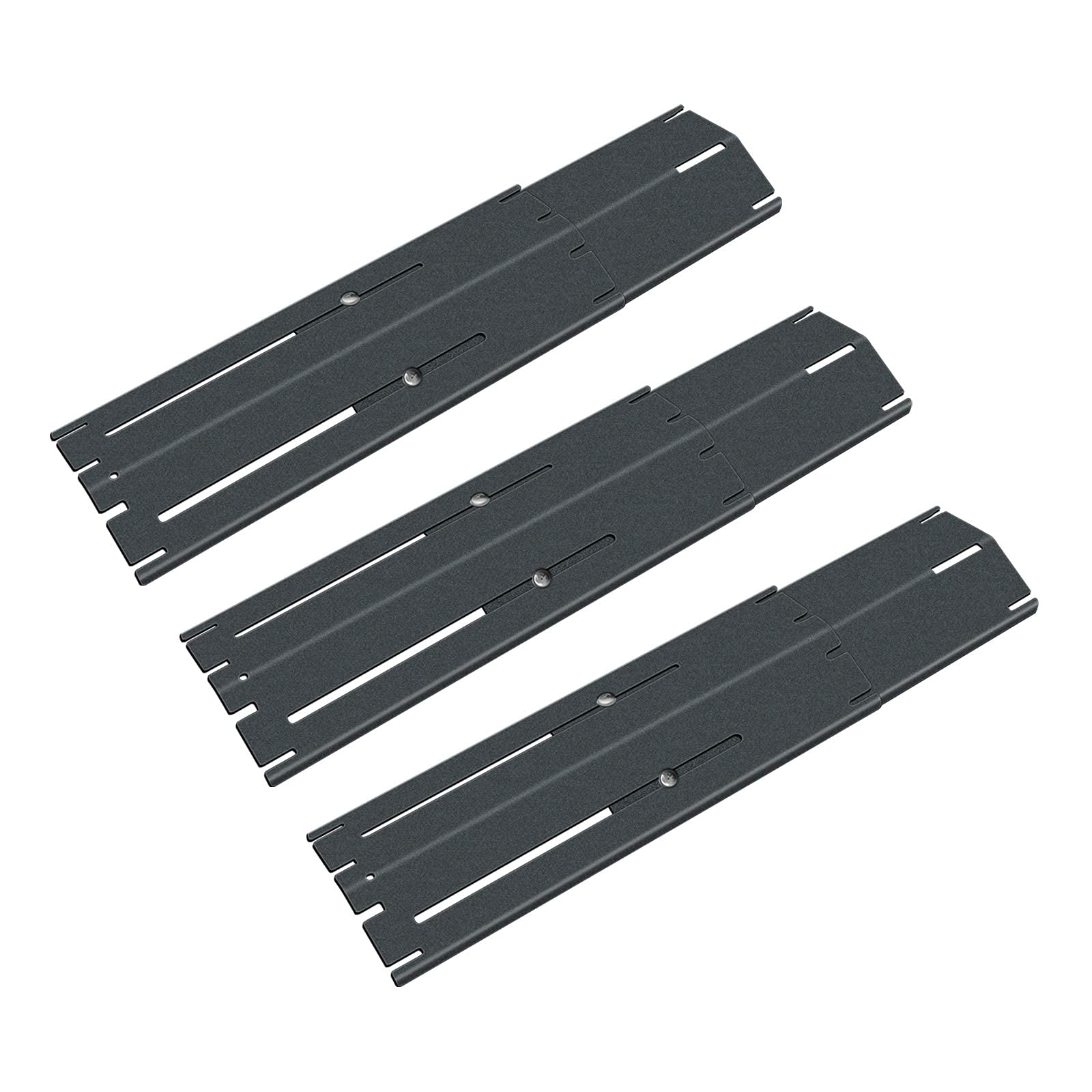 Denmay 29.8 to 53.3cm Universal Adjustable Heat Plate Spare Parts, Flame Tamer for Brinkmann, Charbroil, Nexgrill, Campingaz, Outback, Backyard, CosmoGrill, Ultar, Blooma, Flavorizer Bar, 3 Pack