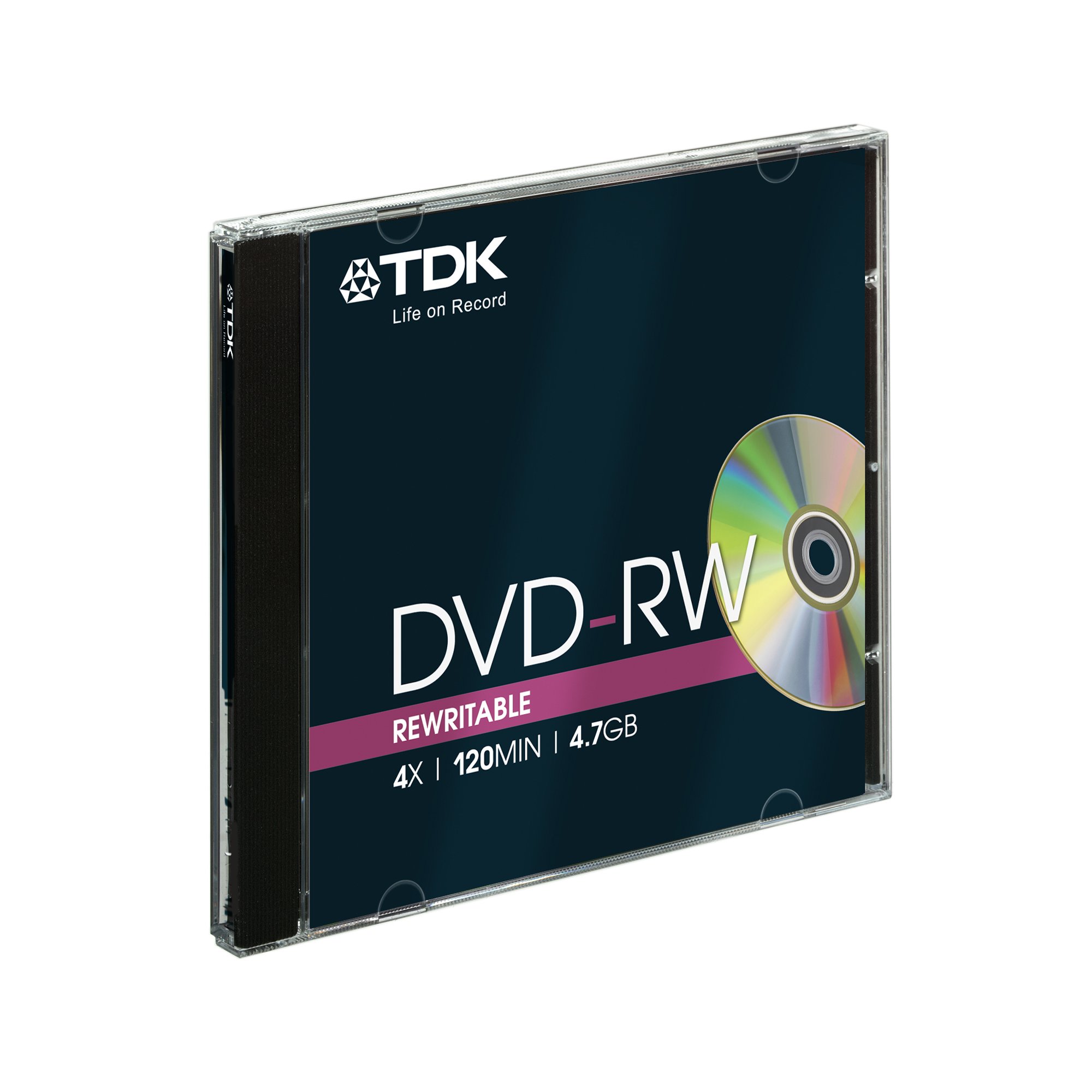 Amazon.com: TDK T18816 4.7GB 4X Speed 120min DVD-RW Disc in Jewel