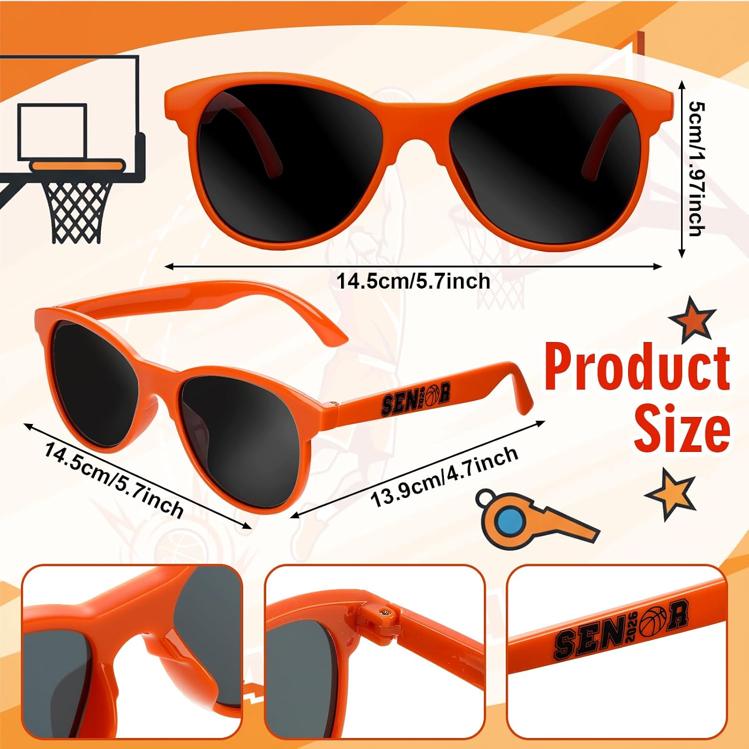 Relaxweex 12 Pcs Basketball Glasses 2026 Basketball Senior Night Gifts Bulk Graduation Sport Team Gift Party Favors Goodie Bag Stuffer for Sport Fan Coach Player Cheer Women Men Ceremony Souvenirs