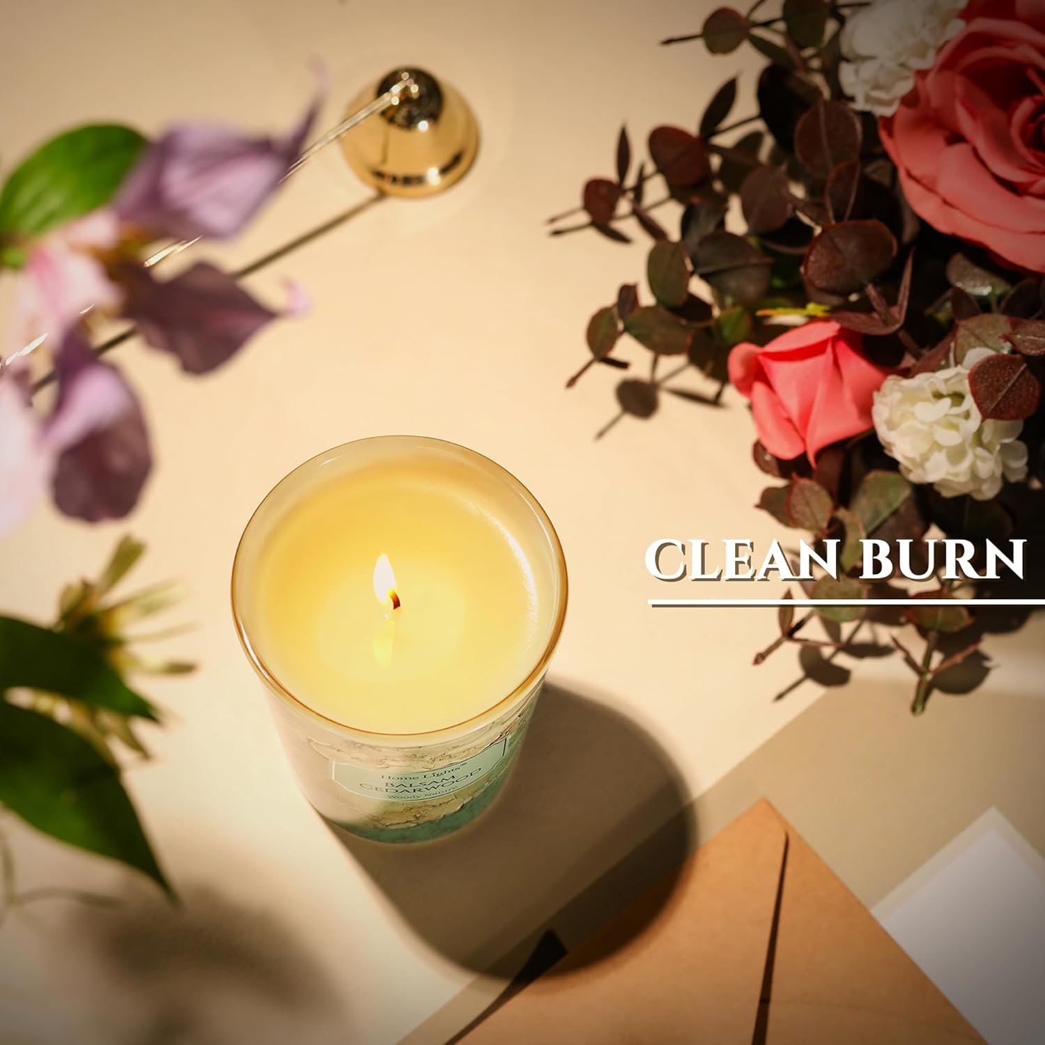 HomeLights Balsam Cedarwood Scented Candles | 6.7oz Soy Candles Industrial Chic Large Candle Jars | Ideal Candle Gifts for Events, Home Decor Stress, Relief & Relaxation - Image 4
