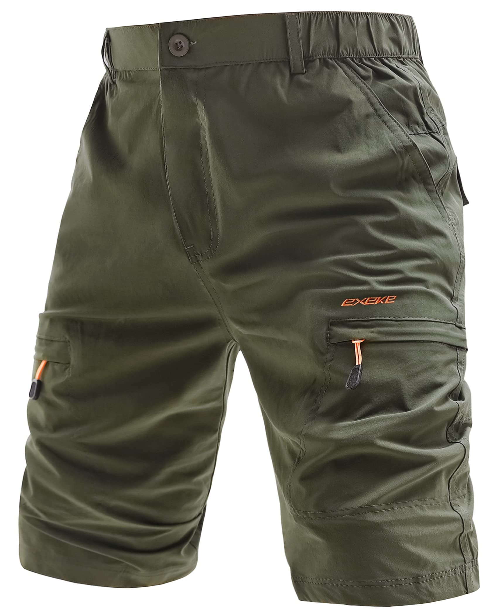 EXEKE Men's Lightweight Hiking Shorts Stretch Quick Dry Cargo Shorts with Multi Pocket