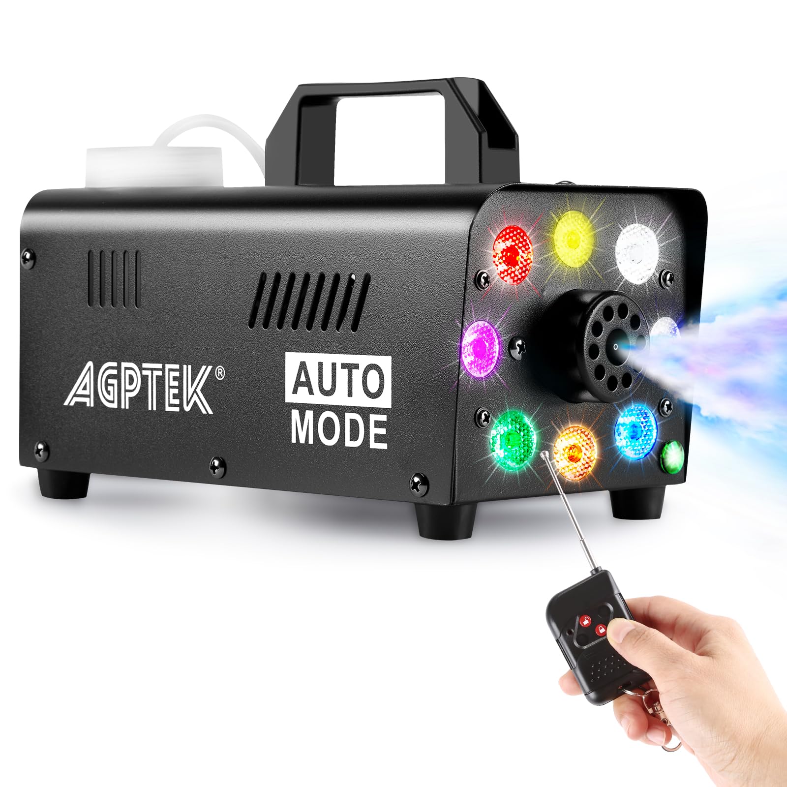 Machine à Fumée 900W Télécommandée Avec 8 LED Couleurs - Effets Spéciaux Halloween, Mariages Et Fêtes