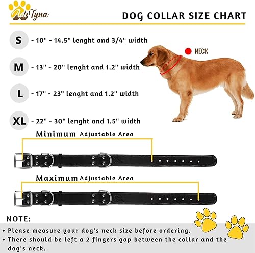 Miniatura 9 de Juego de collar y correa de cuero negro para perro, correa de cuero para perro de 6 pies x 3/4 pulgadas y collar de perro para perros grandes