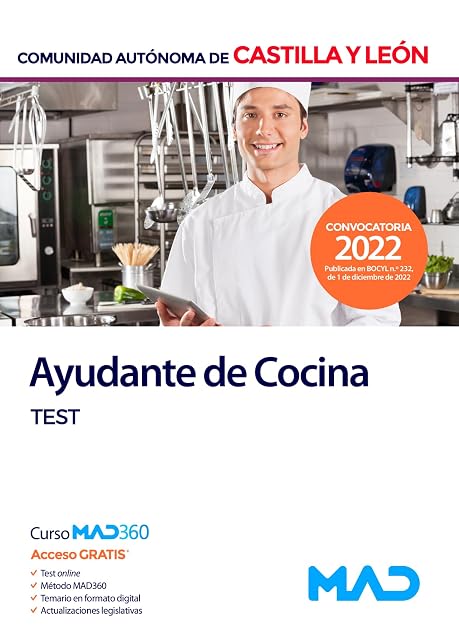 Portada de Ayudante de Cocina de la Administración de la Comunidad de Castilla y León. Test