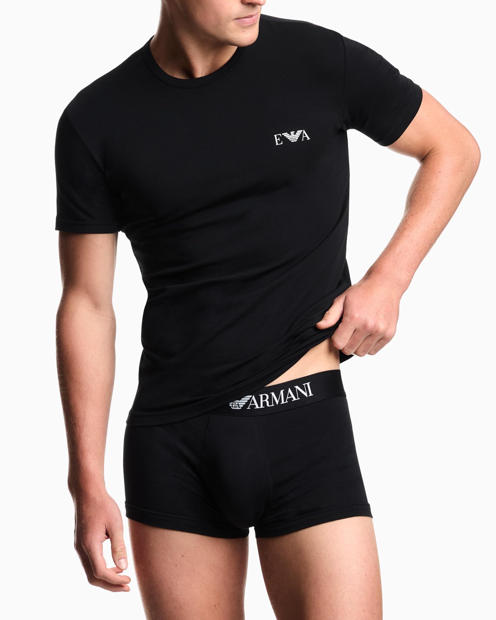Emporio Armani Bold Monogram 2-Pack T-Shirt Confezione da 2 Magliette Girocollo Uomo (Pacco da 2)