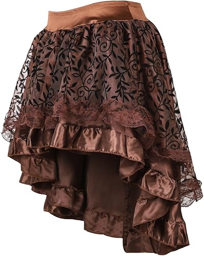 Miniatura 2 de Zhitunemi Falda steampunk talla grande disfraz renacentista para mujer, falda pirata, vestido de corsé, disfraces de Halloween, eventos de cosplay