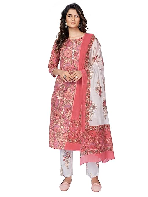 Printed Cotton Kurta Set