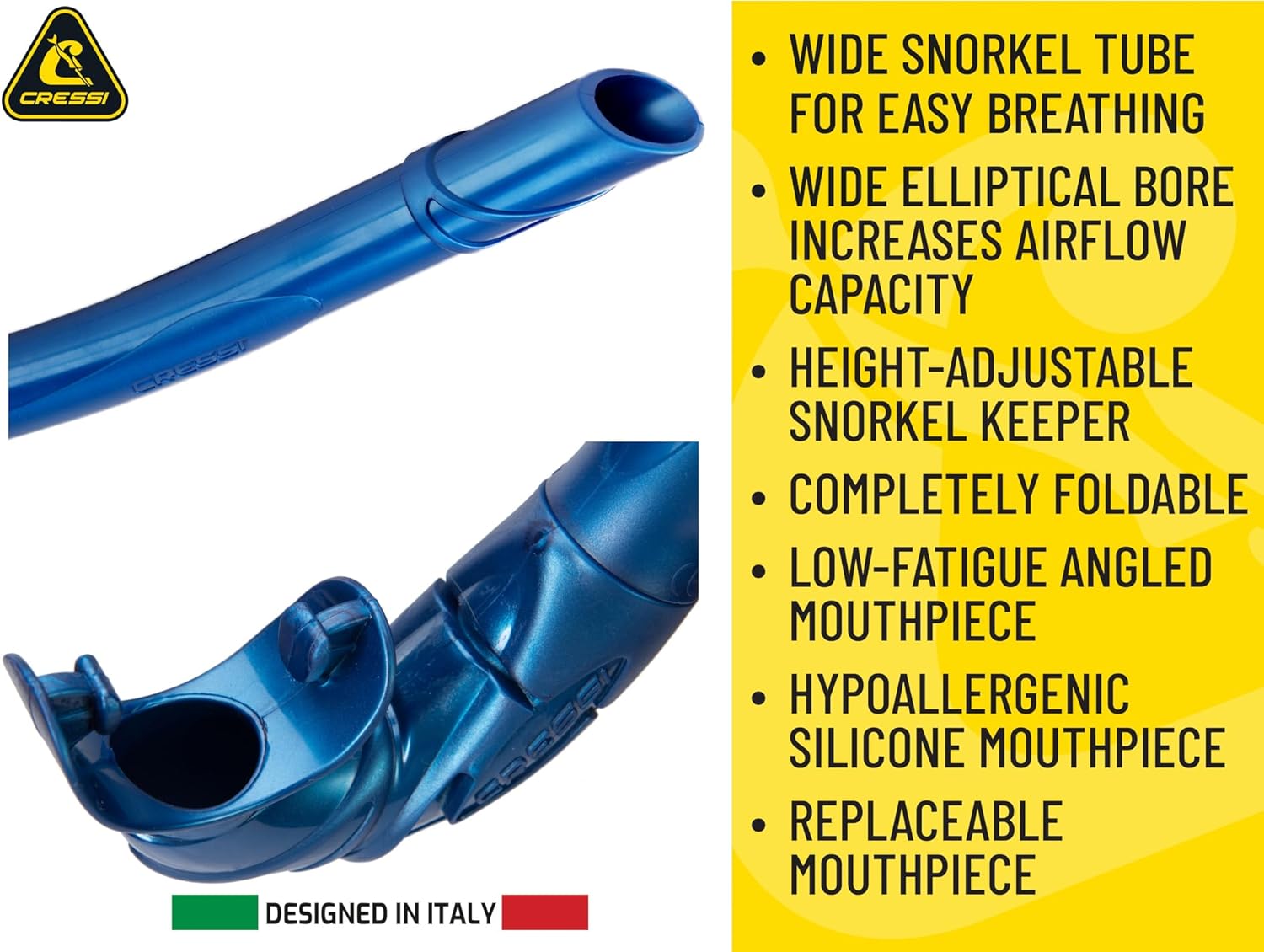 Cressi Mask & Snorkel Combo for Snorkeling- Lightweight and Comfort with High Performance- Z2S & Corsica - Designed in Italy