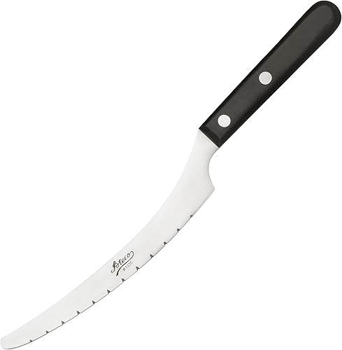 Ateco Cuchillo para pastel de acero inoxidable, 5.75 pulgadas, negro