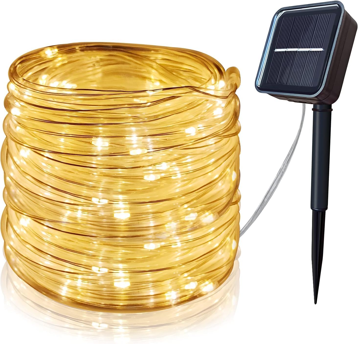 - Garden Art Pack of 1 Extra-Long Solar String Lights Outdoor,200 Led, Waterproof Copper Wire 8 Modes Auto (Warm White,Color Changing) GAXLTD-P5041(200)