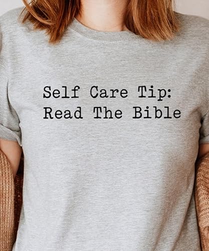 Vista 4 de Self Care Tip Pray Shirt, Christian Wellness Tee, Religious Health Top, Faith-Based Self Love Apparel