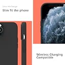 YATWIN Silicone Back Case for iPhone 11 Pro Max, Soft-Touch Phone Back Cover for Apple iPhone 11 Pro Max - Black gallery image