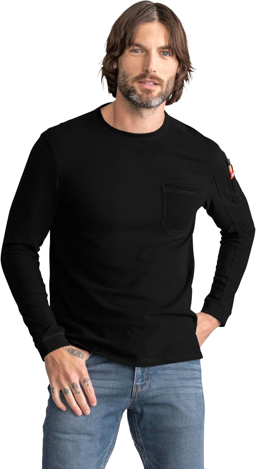 Red Kap Men's Long Sleeve Heavyweight Slim Fit Cotton T-Shirt