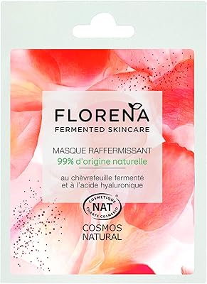 FLORENA Masque raffermissant visage à l’Acide Hyaluronique, au Chèvrefeuille et à l’Huile d’Olive Fermentés (1 x 8 ml), so...