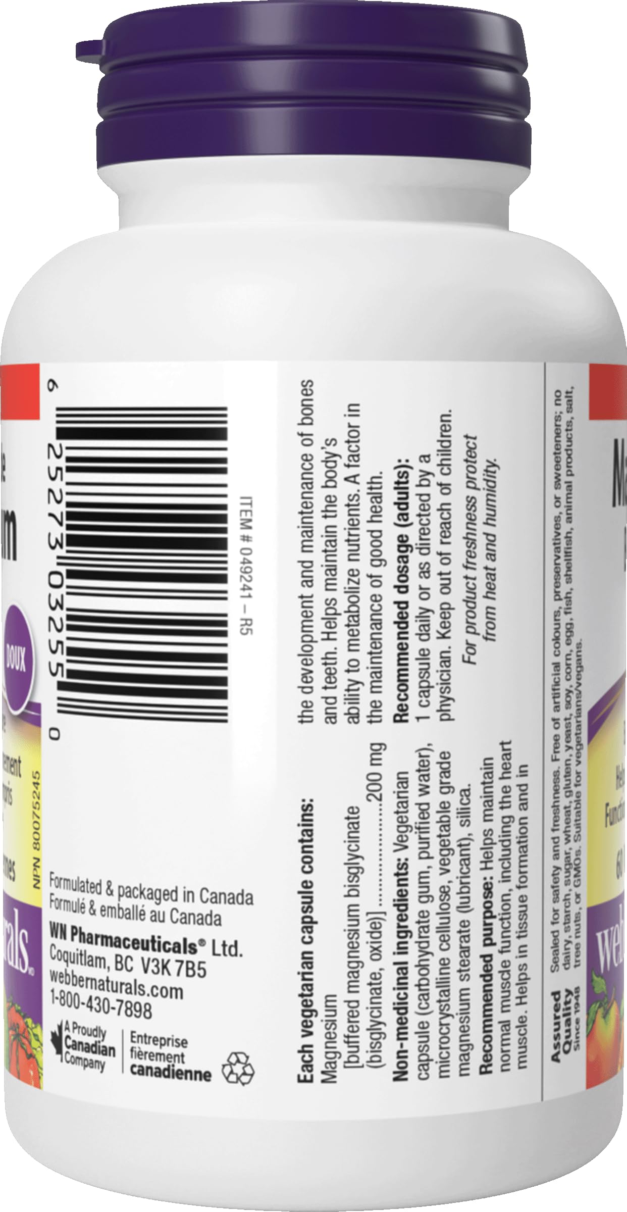 Magnesium Bisglycinate 200 mg Capsules — Amazon image 7