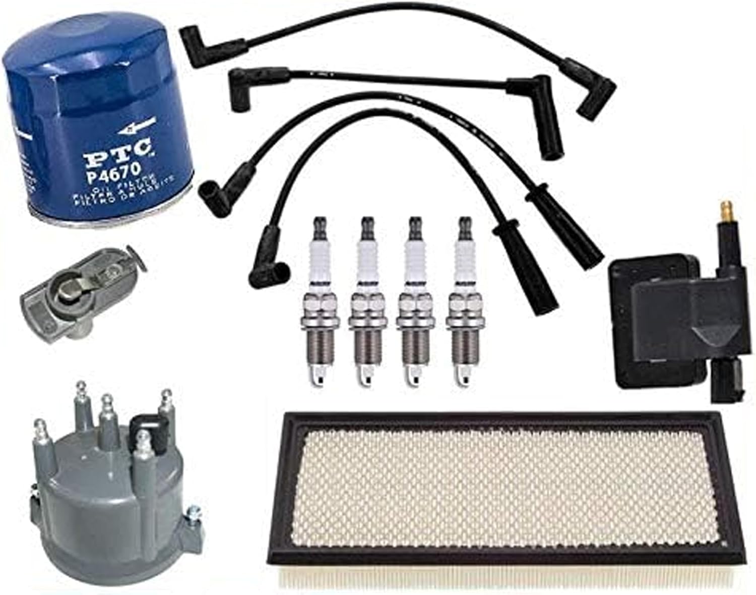 Tune Up Kit Ignition Wires Coils Spark Plugs Filter Replacement Parts For Jeep Wrangler 2.5L 1997