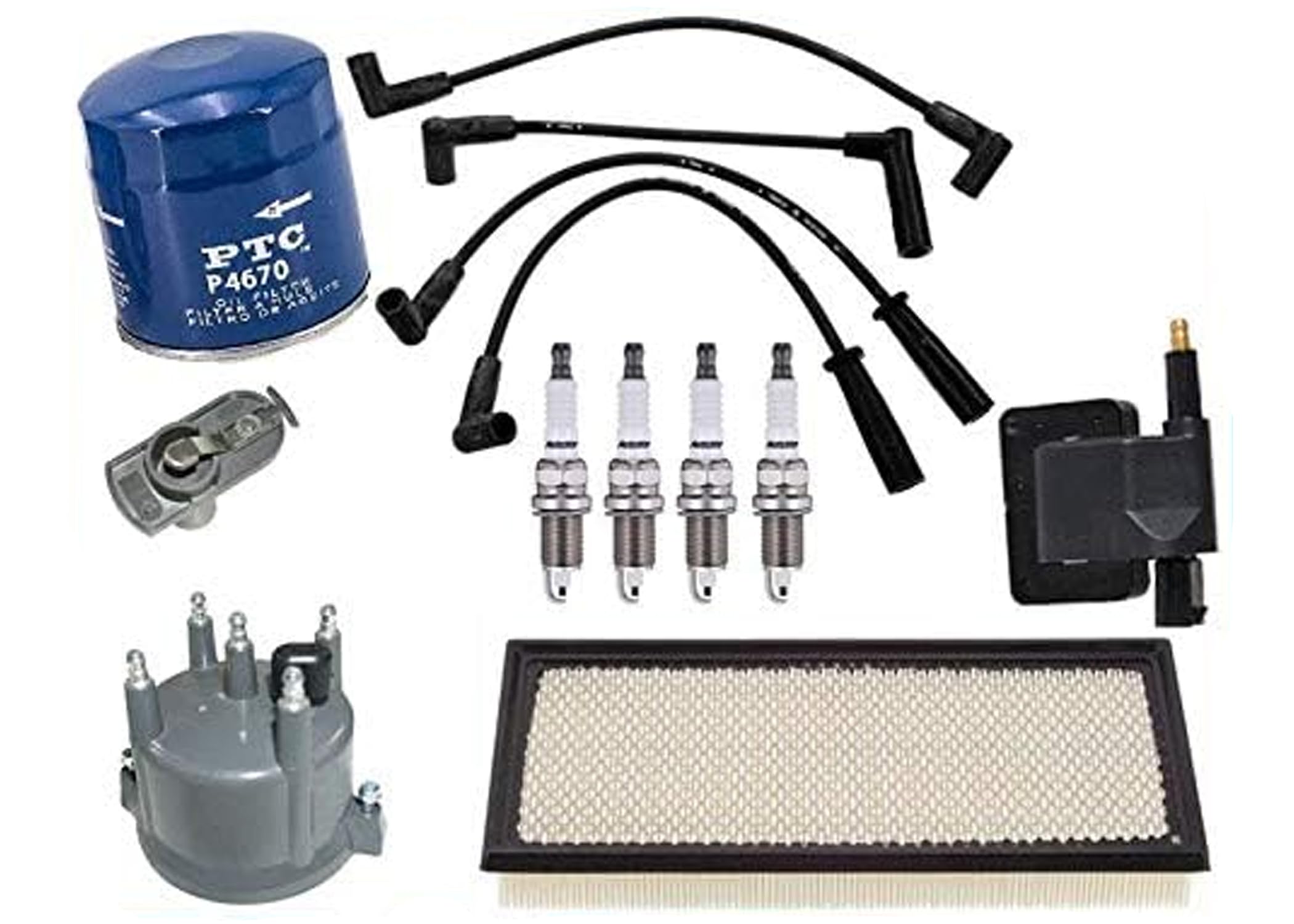 Tune Up Kit Ignition Wires Coils Spark Plugs Filter Replacement Parts For Jeep Wrangler 2.5L 1997