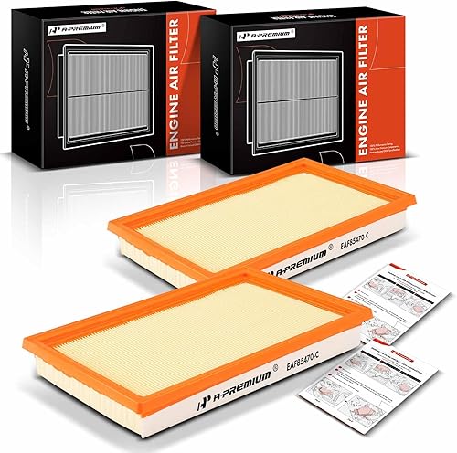 A-Premium Filtro de aire de motor de 2 piezas compatible con Mazda 626 1998 1999 2000 2001 2002, 2.0L 2.5L, repuesto # FSD713Z40