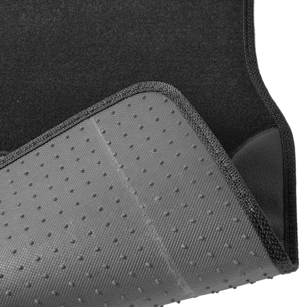 BDK Black Combo Fresh Design Matching All Protective Seat Covers (2 Front 1 Bench) Ergonomic Steering Cover (1 Piece) Heavy Protection Sleek Graphic Auto Carpet Floor Mats (4 Set)