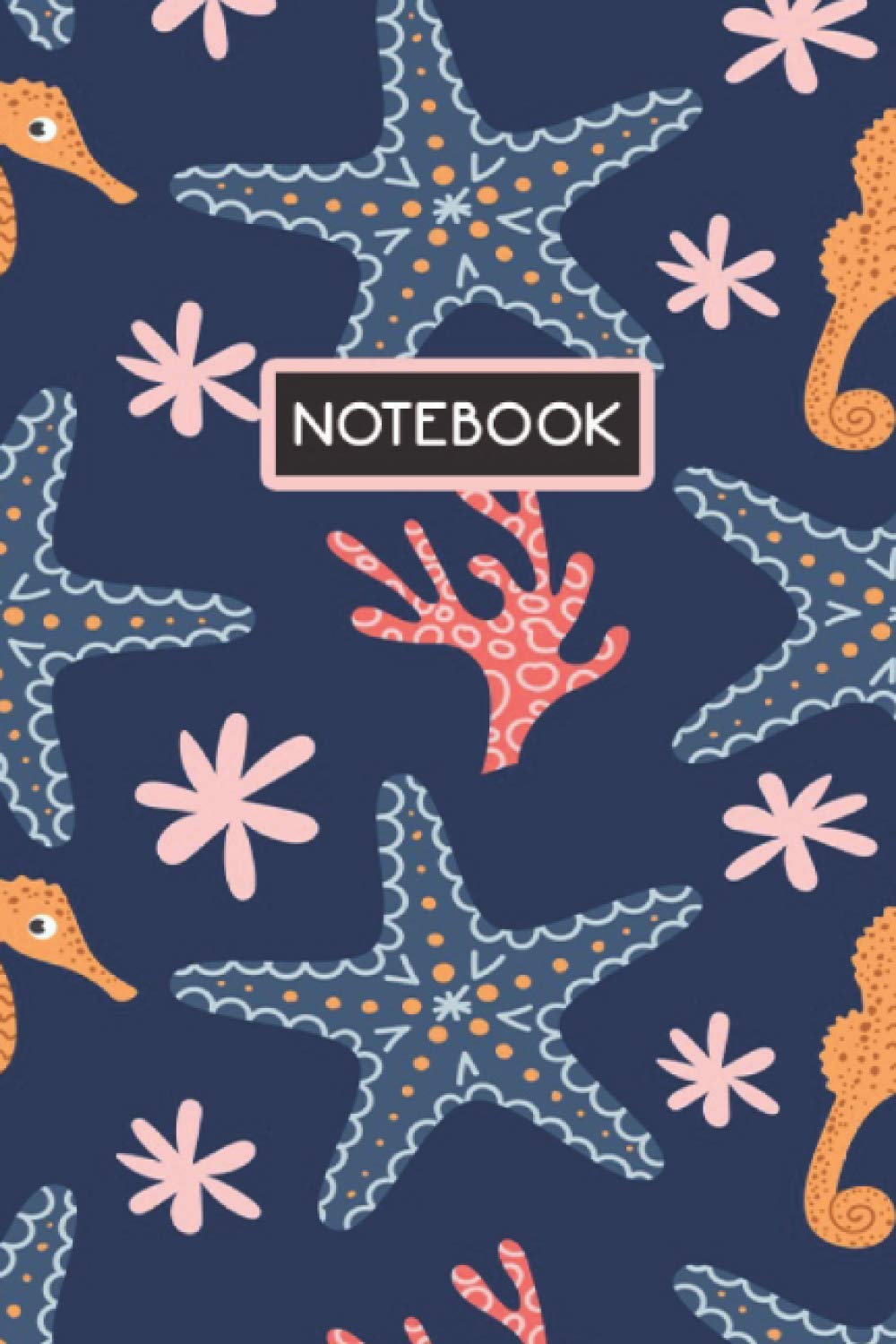 hippocampe notebook lined Notebook Ligned 120 pages (NoteBook Journal Diary): Record and Note Your Fishing Experiences & Memories seahorse journal Diary (6 X 9)