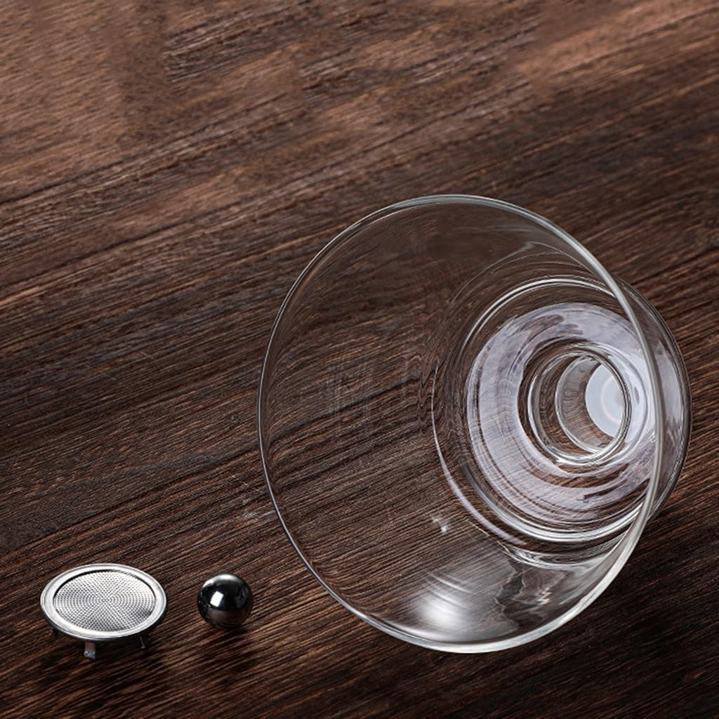 Lazy Glass Teapot Set Semi-Automatic Diversion Rotating Kungfu Drip TeaPot with Infuser Heat Resistant for Office Home Table Decor Teapot (Color : Style 3)