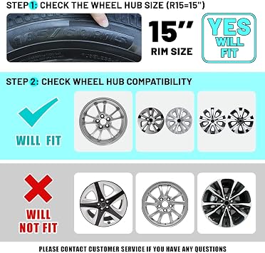 15 Inch Hubcaps for 2016-2022 Toyota PRIUS/2017-2022 Toyota Prius PRIME/2020-2024 Corolla Hybrid, R15 Wheel Covers Hub Caps Snap-on Car, Set of 4, PP Material, Black & Blue Lacquer