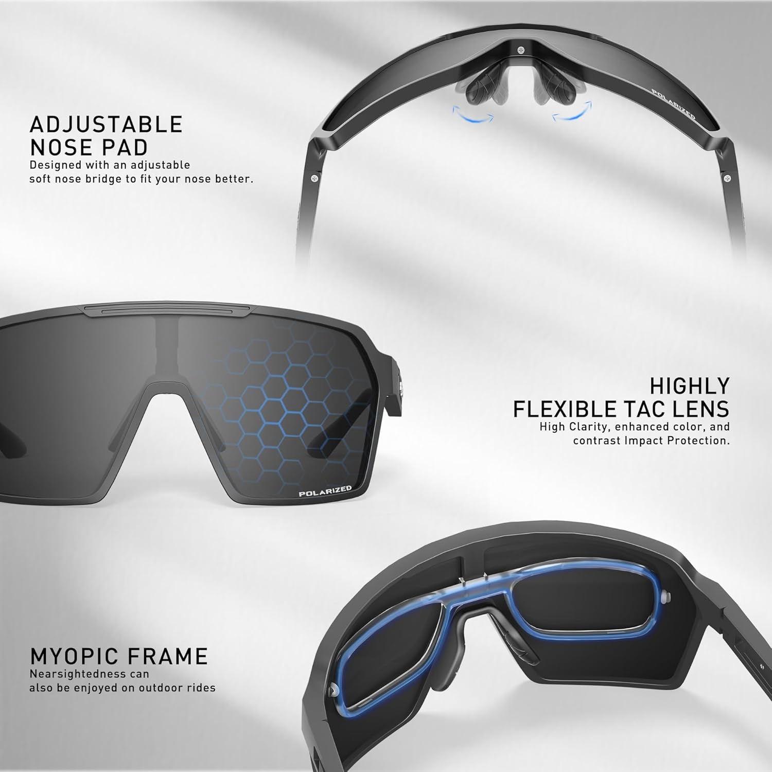 SCVCN Photochromic Cycling Glasses Men Women Mountain Bike Sunglasses MTB Road Bicycle Riding Clear Sports Glasses S325 - Image 4