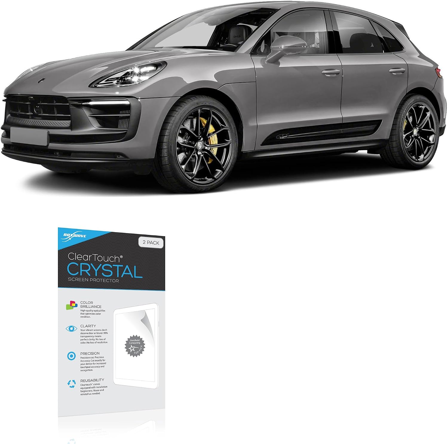 BoxWave Screen Protector Compatible with Porsche 2024 Macan Passenger Display (10.9 in) - ClearTouch Crystal (2-Pack), HD Film Skin - Shields from Scratches