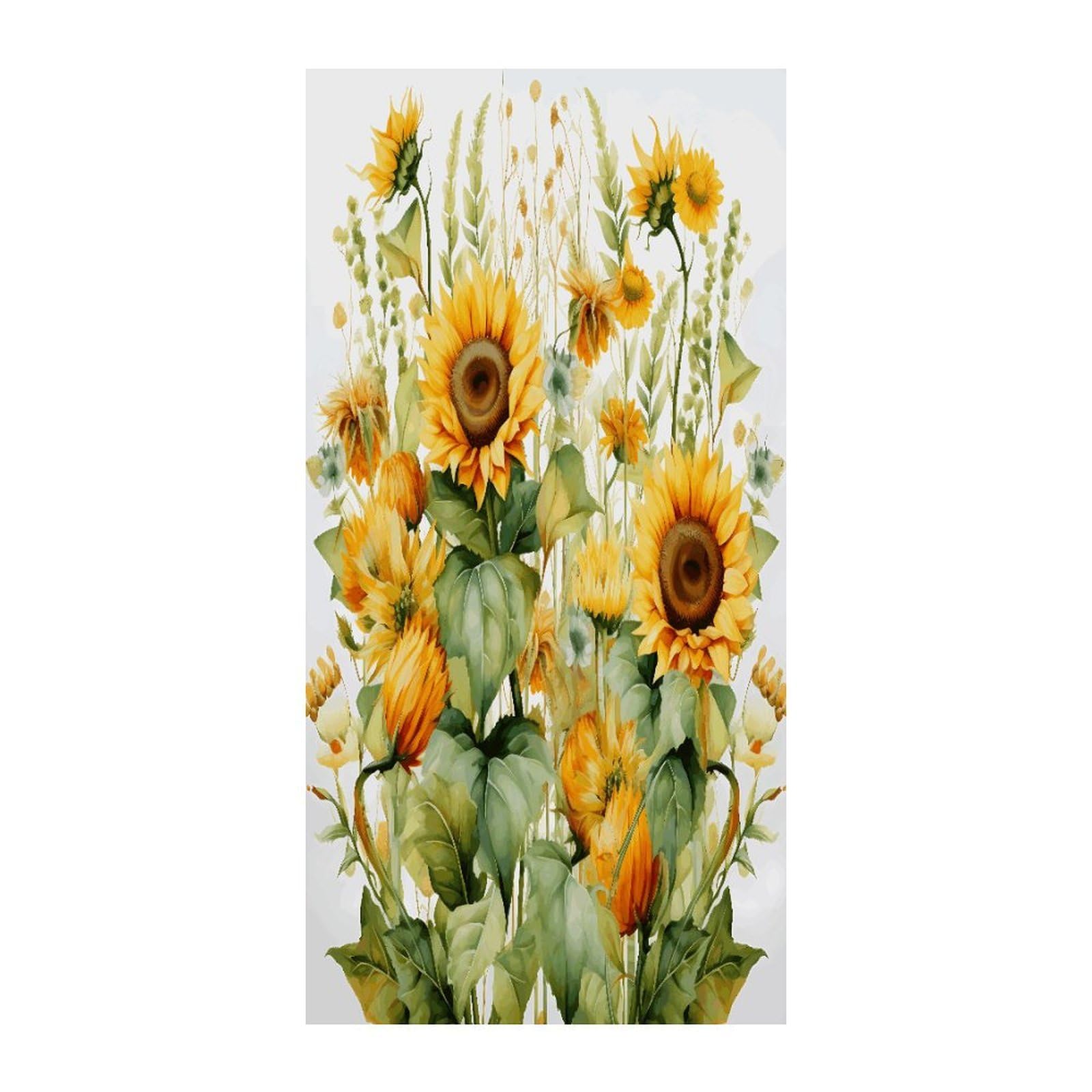 Adfgyerh Style Sunflower And Corn Curtains，Polyester Blackout Extra Wide，Door Curtain， 35.4X 70.9 Inch For Temporary Room Dividers Bedroom Living Room，Room Darkening Curtains ，For Doorway Privacy For Wall Hanging