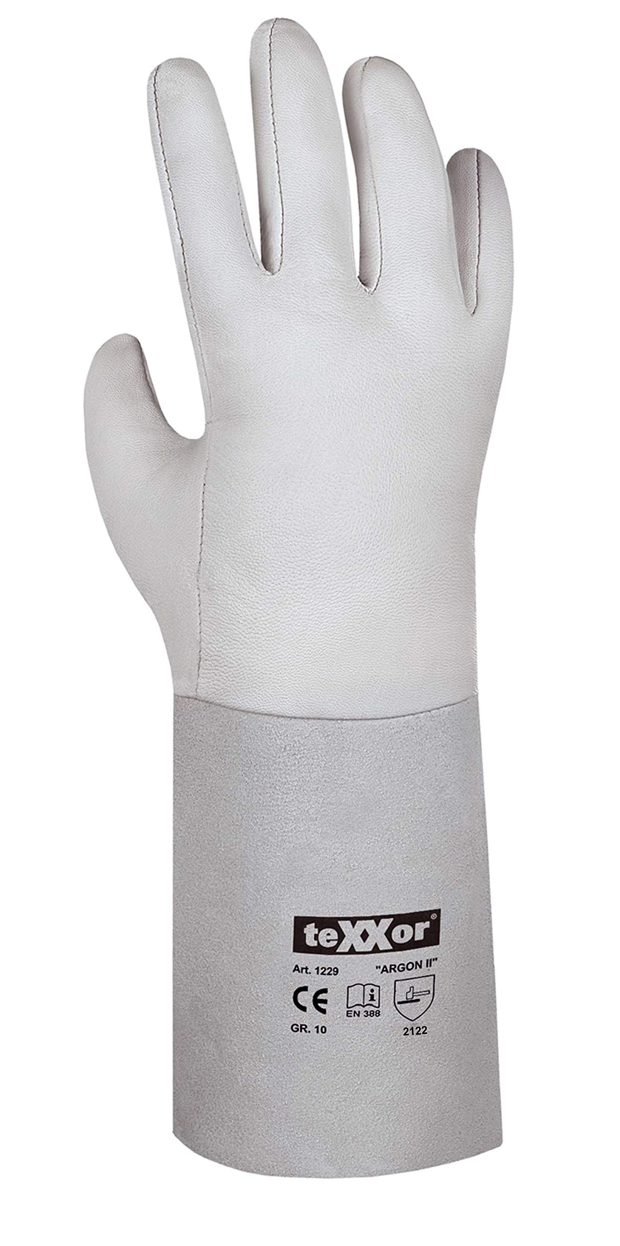 (120 Paar) teXXor Handschuhe Schweißerhandschuhe Argon II 120 x Natur XXL/11