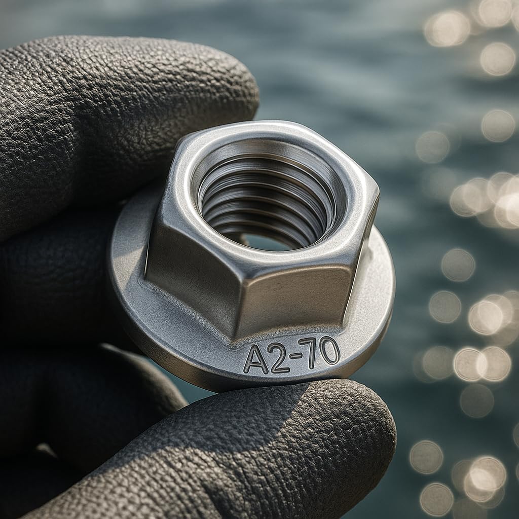 Dado in acciaio inox a base dentata M8 | dadi a flangia per viti Ø 8 mm | Autobloccante esagonale DIN 6923/ISO 4161 | Acciaio inossidabile A2 (V2A/304) Dado di sicurezza: Set di 100 pezzi - ProRaje