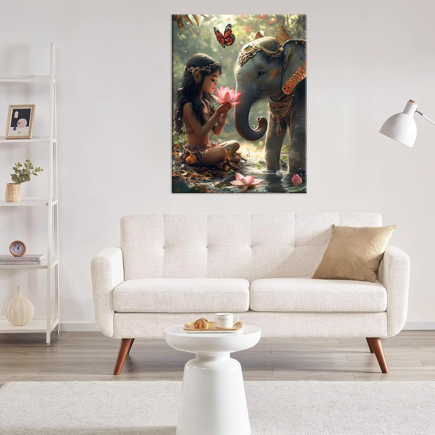 Hyupuanj Dziewczyna słoń Diament Malarstwo Dorosły 60x80cm u-146