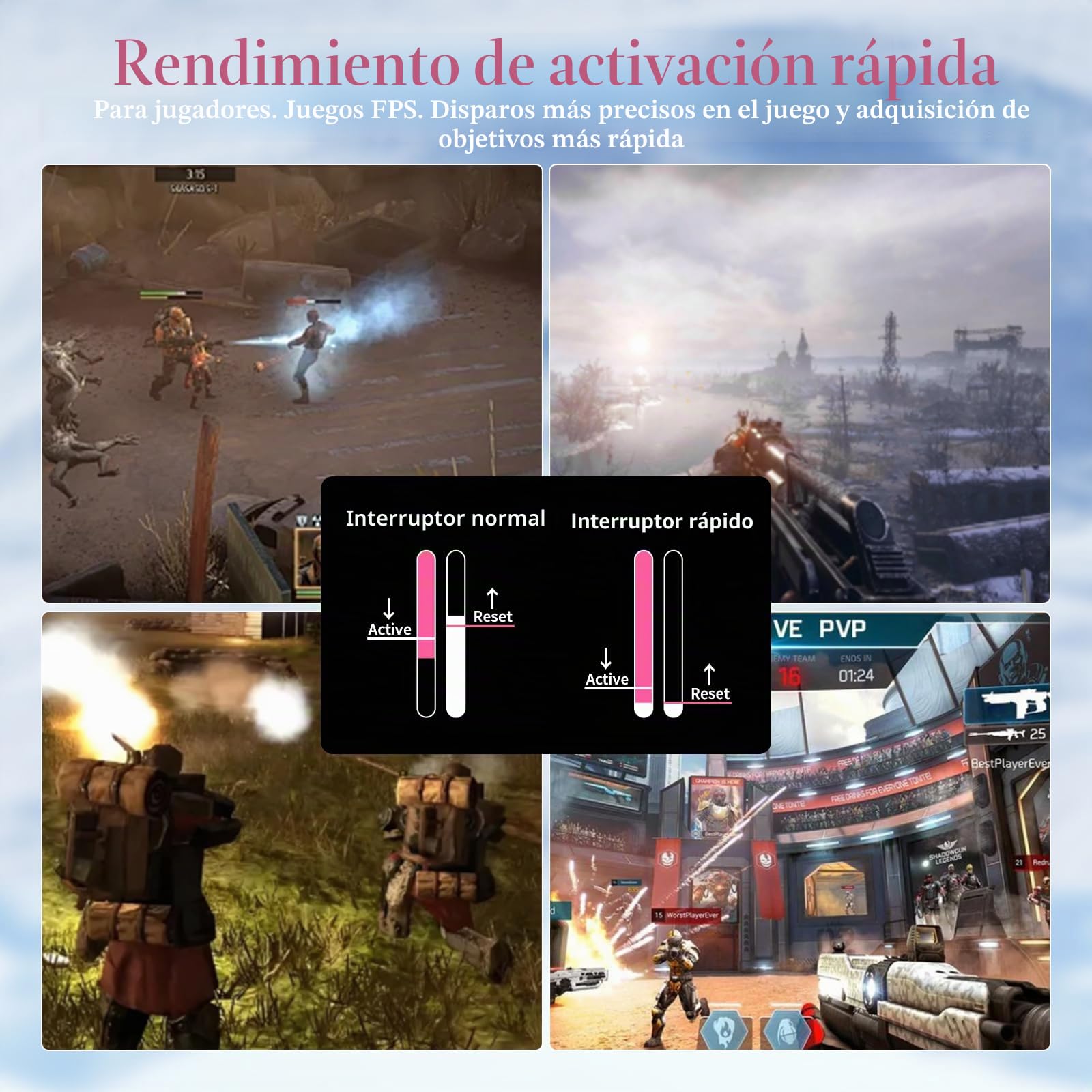 MAMBASNAKE x Attack Shark X68HE Teclado con Interruptor magnético de gatillo rápido, accionamiento Ajustable de 0,01 mm, con Cable en Espiral, 8000 Hz, RGB, Teclas PBT,SOCD (Rosa)