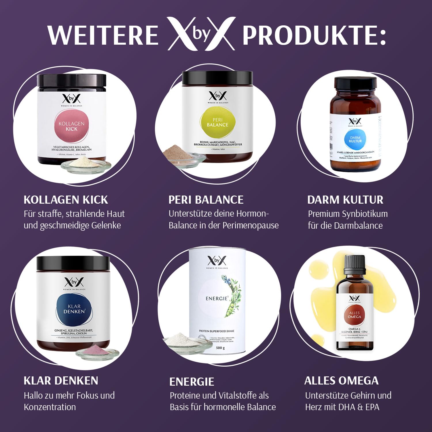 XbyX Phyto Power 90 g | 45 Portionen | Hormonelle Unterstützung ab der Menopause | Hormonfrei | Ohne Soja | Mit Rotklee, Cordyceps, Schisandra, Nachtkerzenöl, Hopfen & Leinsamen | Aus Deutschland
