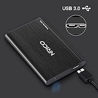 Vista 5 de NRICO Ultra Slim 750GB Portable External Hard Drive USB3.0 HDD Storage Compatible for PC, Desktop, Laptop,Mac,PS4, Xbox one (Black, 750, GB)