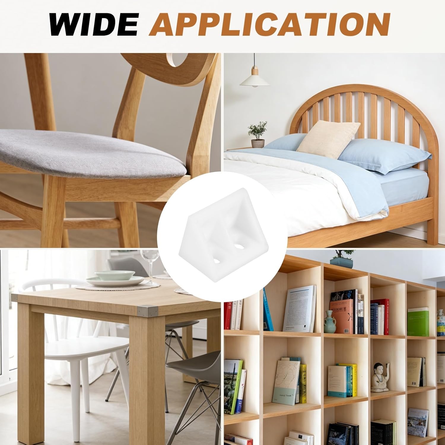 uxcell 16 Pcs Plastic Shelf Support Peg, Right Angle Bracket, 1.26"x 0.75"x 0.75" L Shape Shelf Bracket with Screws for Wooden Frame Shelves Furniture