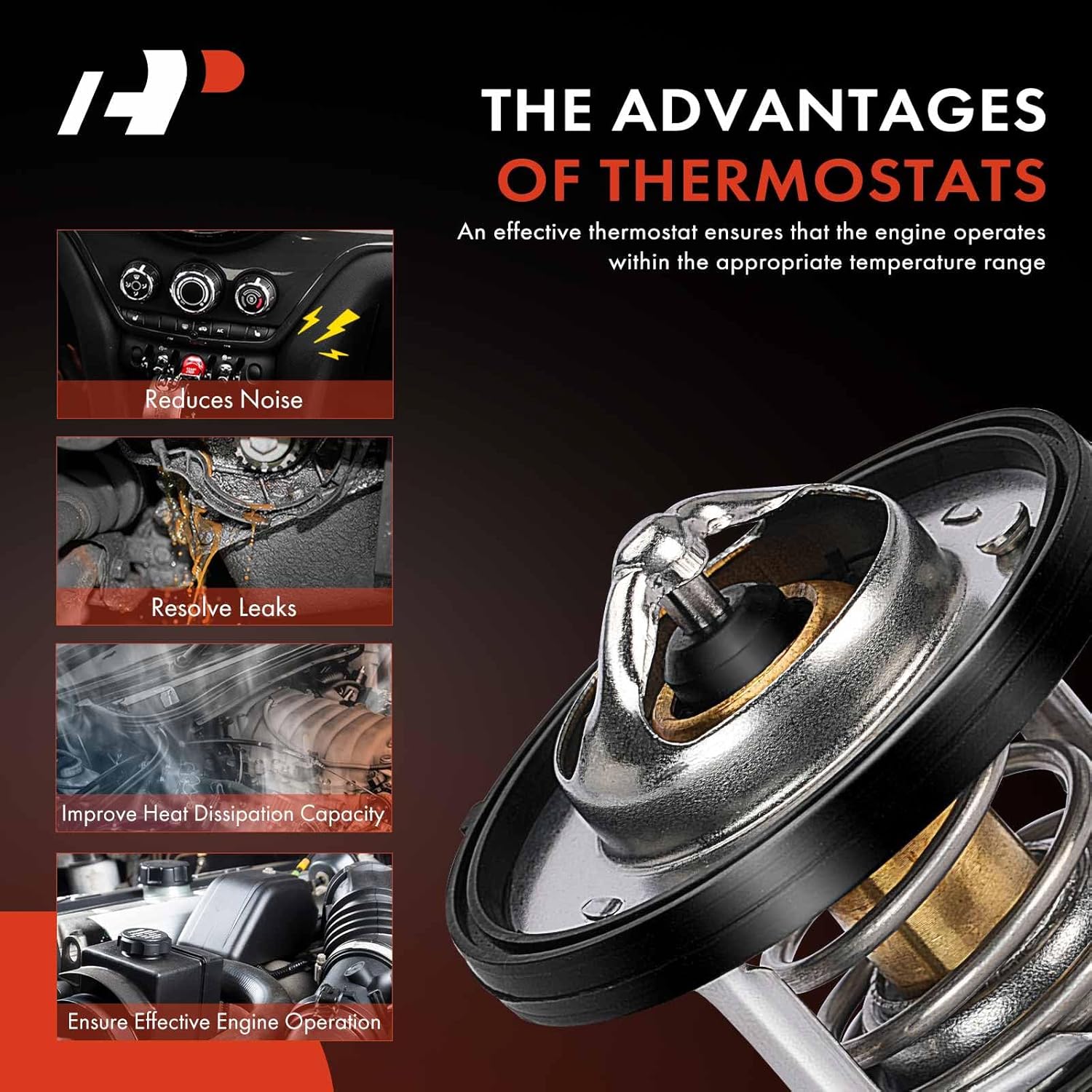 A-Premium Engine Coolant Thermostat with O-Ring Compatible with Jeep Compass 2007-2017, Patriot 2007-2017 & Dodge Avenger, Caliber, Journey & Chrysler Sebring, 200